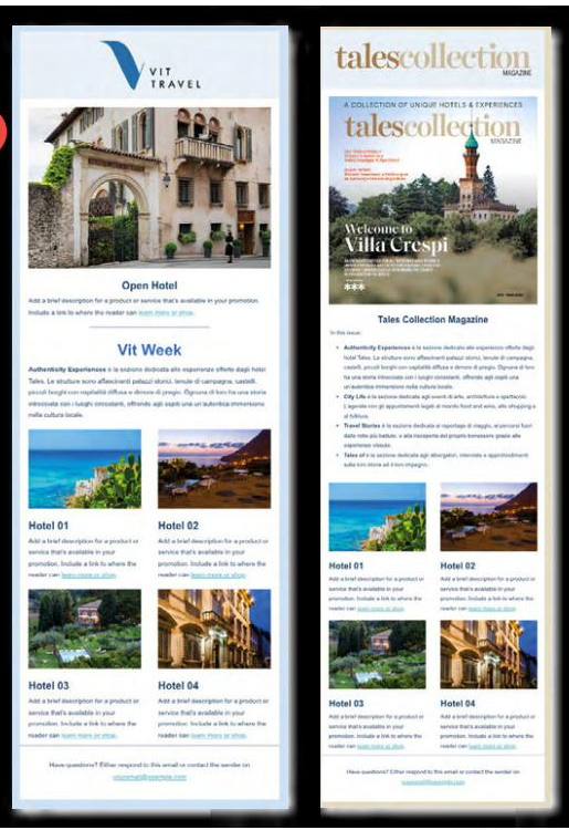 VIT Travel and Tales Collection email newsletters